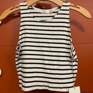 Crop striped tank top